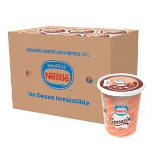 Pote de helado 450 ml, sabor chocolate almendrado